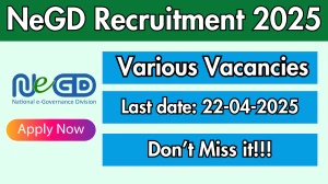 NeGD Recruitment 2025 - Apply Online for 11 Project Manager, Security Engineer and Other Posts Before April 22
