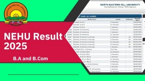 NEHU Result 2025 Released at nehu.ac.in Direct Link to Download ODD Semester Result