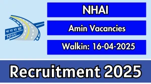 NHAI Amin Recruitment 2025 – Walk in