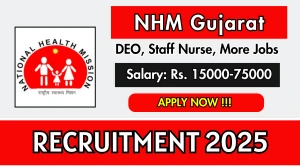 NHM Gujarat Recruitment 2025 - Apply Online for 81 DEO, Staff Nurse, More Posts Before May 04 NHM Gujarat Recruitment 2025 - Apply Online for 81 DEO, Staff Nurse, More Posts Before May 04