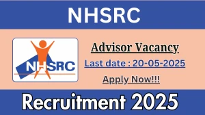 NHSRC Advisor Recruitment 2025 - Apply Online Before May 20
