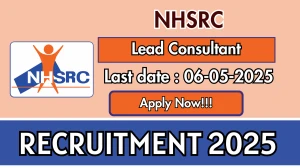 NHSRC Lead Consultant Recruitment 2025 - Apply Online for 01 Posts Before May 06