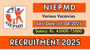 NIEPMD Recruitment 2025 - Apply Offline for 10 Accountant, Supervisor and More Posts Before April 17 NIEPMD Recruitment 2025 - Apply Offline for 10 Accountant, Supervisor and More Posts Before April 17