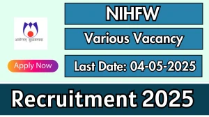 NIHFW Director Recruitment 2025 - Apply Offline for 1 Posts