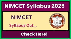 NIMCET Syllabus 2025 Out - Download Updated Subject Wise Syllabus for 2025 Exam Pattern at nitt.edu