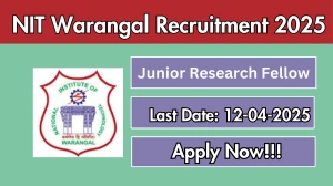 NIT Warangal Junior Research Fellow Recruitment 2025 - Apply Online for 01 Posts