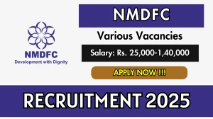 NMDFC Recruitment 2025 - Apply Online for 10 Executive Assistant, Assistant Manager, More Posts NMDFC Recruitment 2025 - Apply Online for 10 Executive Assistant, Assistant Manager, More Posts
