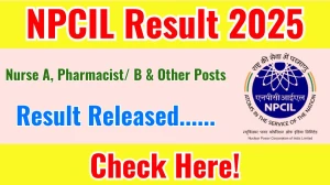 NPCIL Nurse A, Pharmacist/ B & Other Posts Result 2025 Announced. Direct Link to Check NPCIL Nurse A, Pharmacist/ B & Other Posts Result 2025 npcil.nic.in