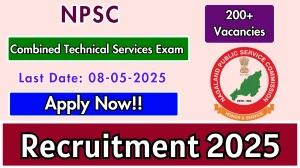 NPSC Combined Technical Services Exam Recruitment 2025 - Apply Online for 201 Posts