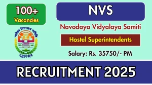 NVS Hostel Superintendents Recruitment 2025 - Apply Online for 146 Posts Before May 05 NVS Hostel Superintendents Recruitment 2025 - Apply Online for 146 Posts Before May 05