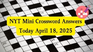 NYT Mini Crossword Answers April 18 2025