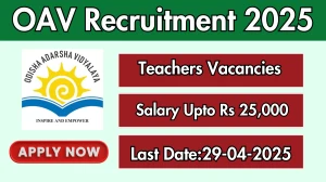OAV Contractual Teachers Recruitment 2025 - Apply Offline