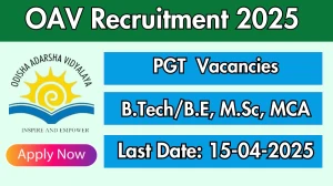 OAV PGT Recruitment 2025 - Apply Offline for Part Time Teachers Posts