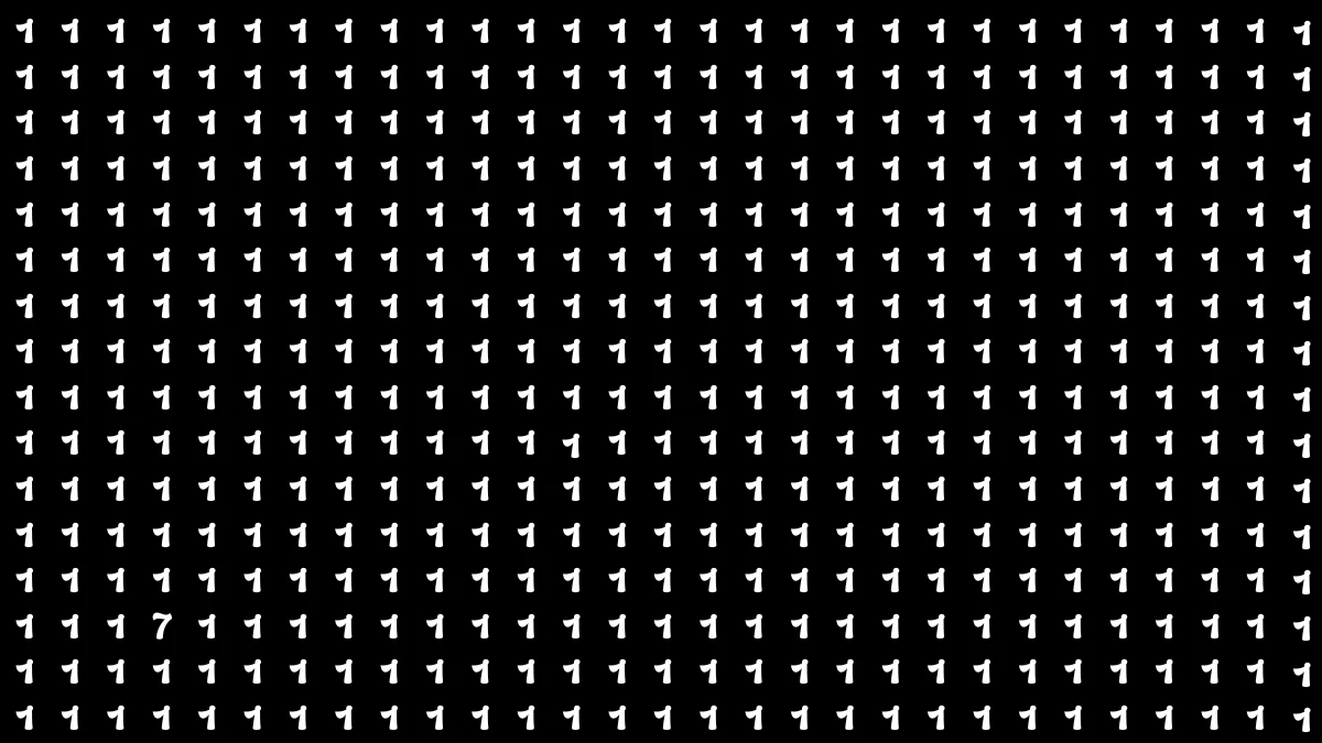 Observation Skills Test: Within 5 Seconds Spot The Number 7 among 1