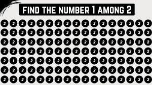 Observation Skills Test: Within 7 Seconds Spot The Number 1 among 2