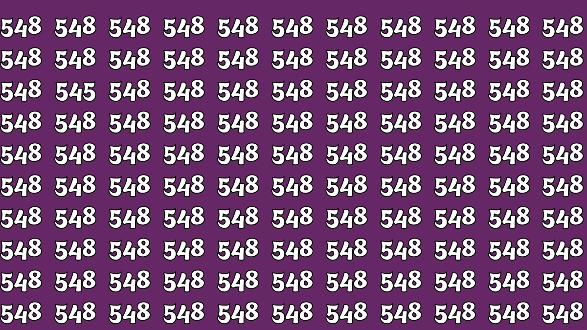 Optical Illusion 10 Seconds Challenge: Only People with Eagle Eyes Can spot the Number 545