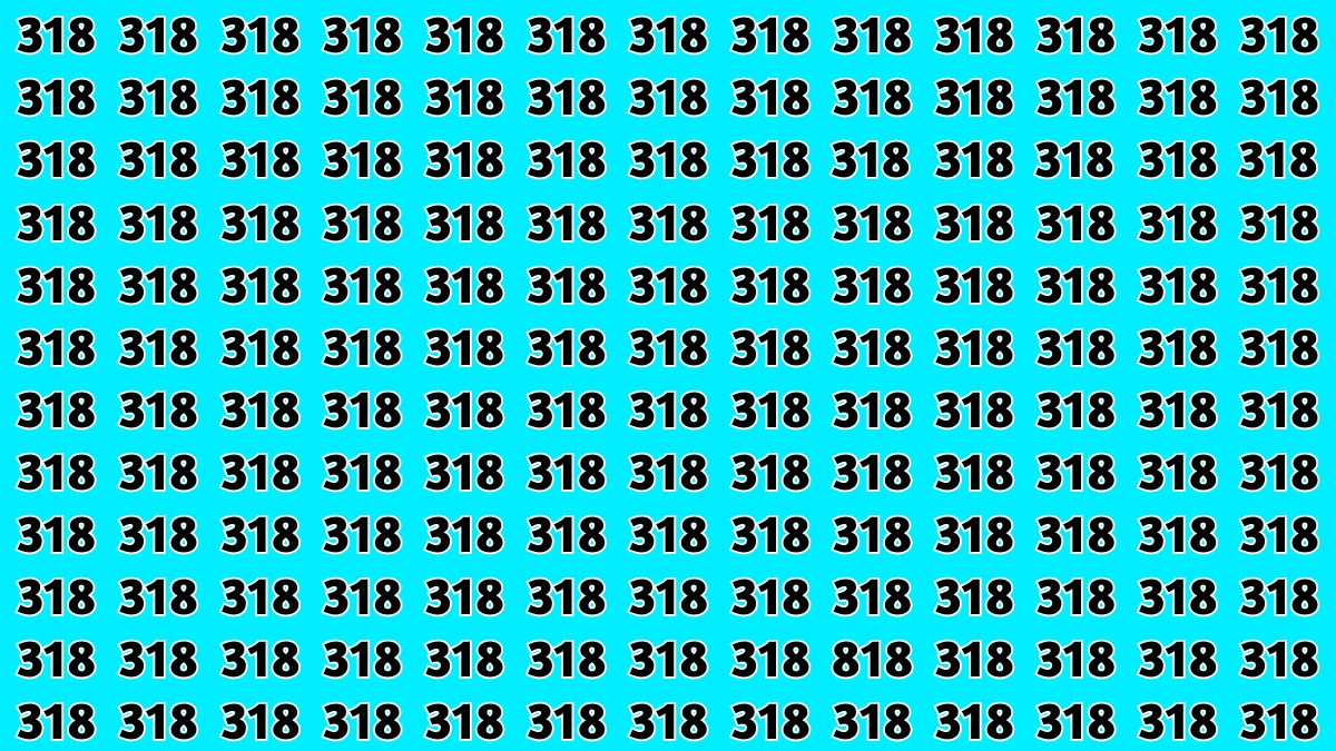 Optical Illusion 10 Seconds Challenge: Only People with Eagle Eyes Can spot the Number 818