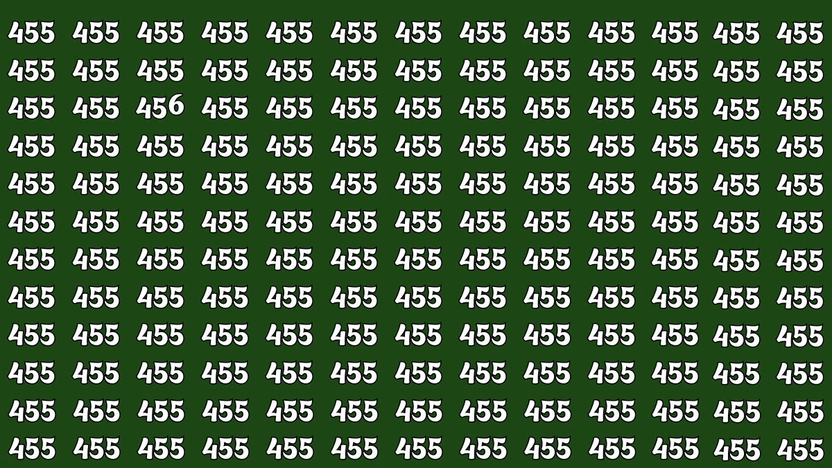 Optical Illusion 8 Seconds Challenge: Only People with Eagle Eyes Can spot the Number 456