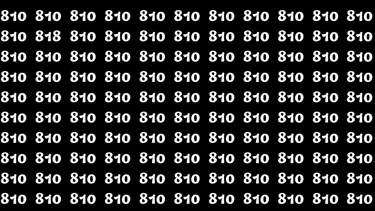 Optical Illusion 8 Seconds Challenge: Only People with Eagle Eyes Can spot the Number 818