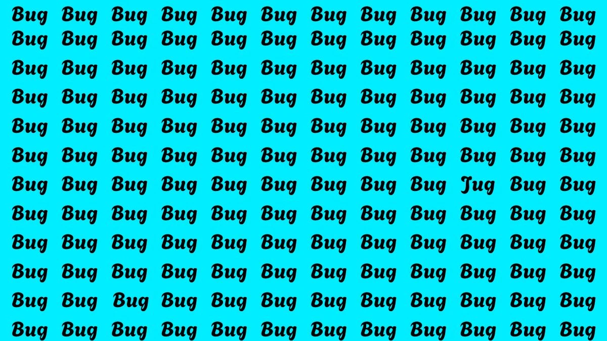 Optical Illusion Eye Test: Within 6 Seconds Spot The Word Jug among Bug