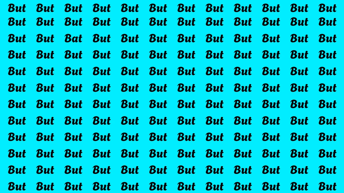 Optical Illusion Eye Test: Within 7 Seconds Spot The Word Bat among But