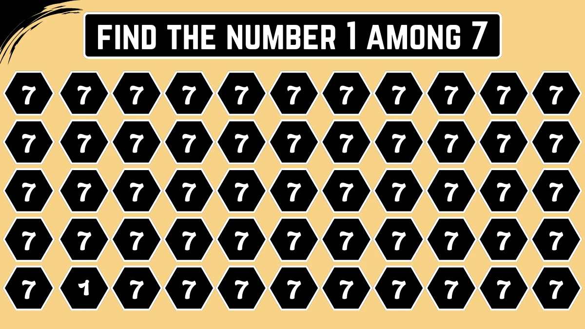 Optical Illusion IQ Test: Are You A Genius? Within 7 Seconds Spot The Number 1 among 7
