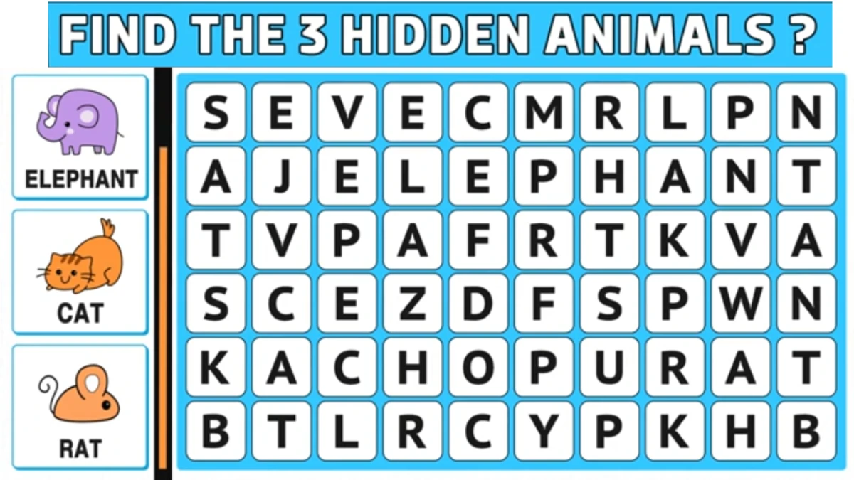 Optical Illusion: Within 5 Seconds Find the 3 Hidden Animals