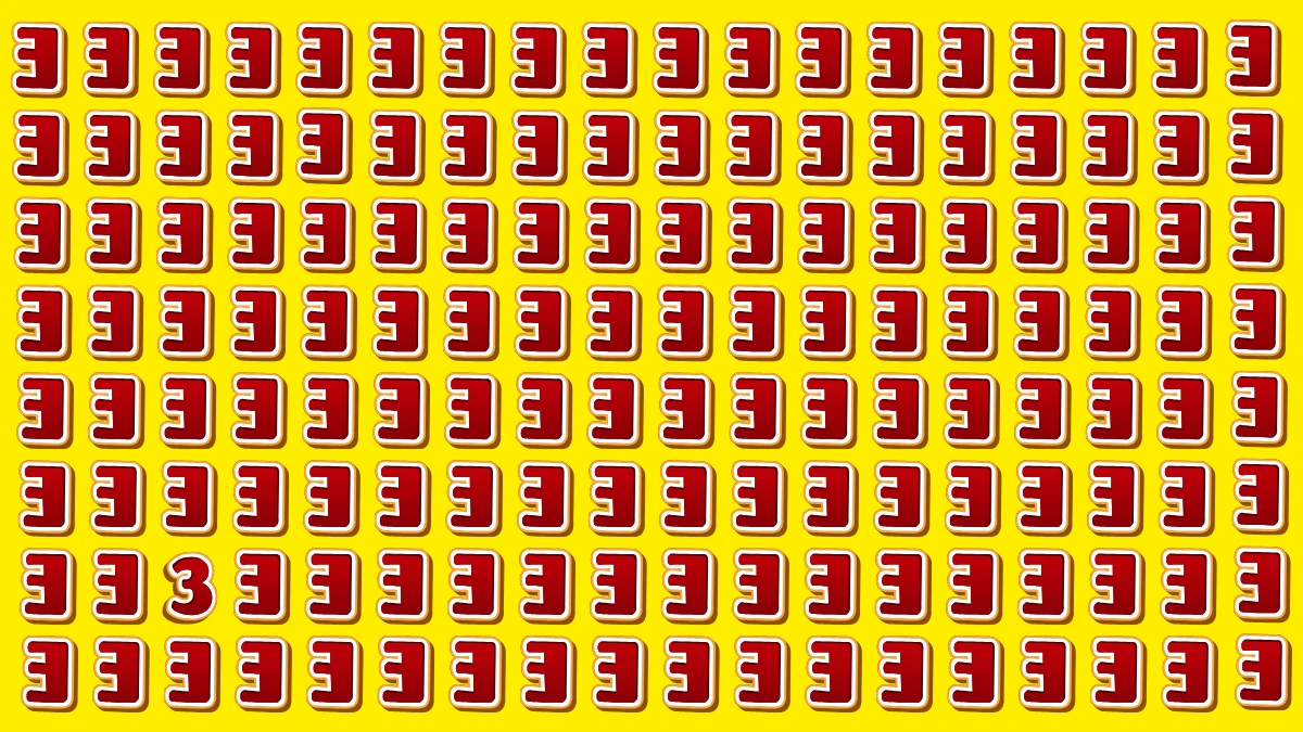 Optical Illusion: Within 5 Seconds Spot The Number 3 among Inverted E