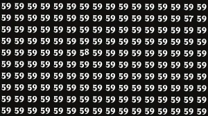 Optical Illusion: Within 5 Seconds Spot The Number 57 and 58 among 59
