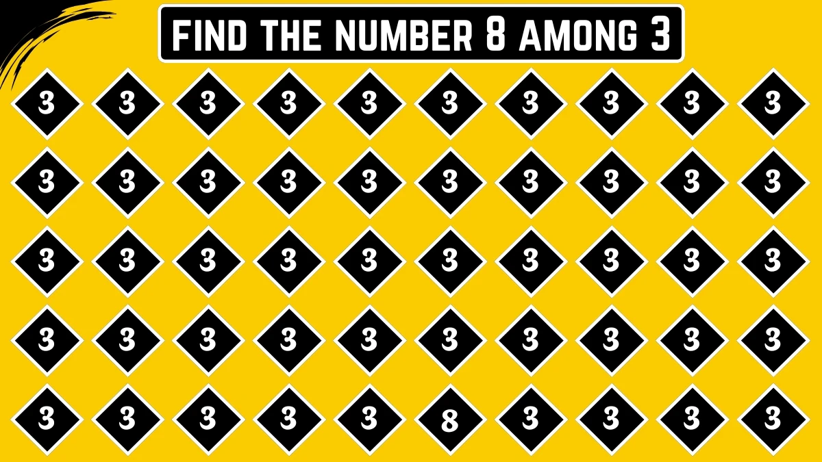 Optical Illusion: Within 8 Seconds Spot The Number 8 among 3