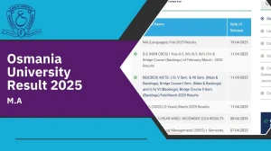 Osmania University Result 2025 Released at osmania.ac.in Direct Link to Download UG Course Result