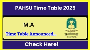 PAHSU Time Table 2025 Announced @ sus.ac.in Details Here PAHSU Time Table 2025 Announced @ sus.ac.in Details Here