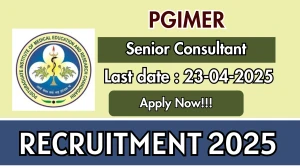PGIMER Senior Consultant Recruitment 2025 - Apply Offline Before April 23