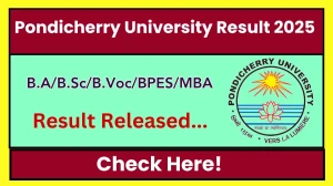 Pondicherry University Result 2025 Released at pondiuni.edu.in Direct Link to Download 1st, 2nd, 3rd, 4th, 5th, 6th Semester Result Pondicherry University Result 2025 Released at pondiuni.edu.in Direct Link to Download 1st, 2nd, 3rd, 4th, 5th, 6th Semester Result