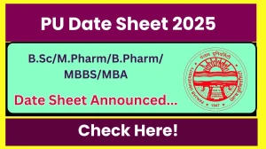PU Date Sheet 2025 Announced @ puchd.ac.in Details Here PU Date Sheet 2025 Announced @ puchd.ac.in Details Here