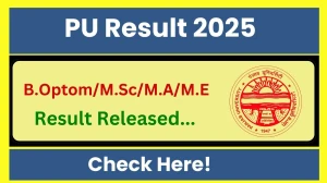 PU Result 2025 Out at puexam.in Direct Link to Download 1st, 3rd Semester Result