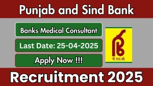 Punjab and Sind Bank BMC Recruitment 2025 - Apply Offline