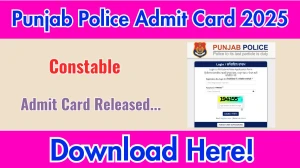 Punjab Police Constable Admit Card 2025 OUT at punjabpolice.gov.in