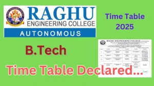 Raghu Engineering College Time Table 2025 Announced @ raghuenggcollege.com Details Here Raghu Engineering College Time Table 2025 Announced @ raghuenggcollege.com Details Here