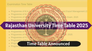 Rajasthan University Time Table 2025 Announced For PG Course @ uniraj.ac.in Details Here