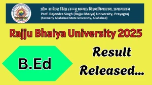 Rajju Bhaiya University Result 2025 Released at prsuniv.ac.in Direct Link to Download First and Third Semester Result