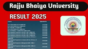 Rajju Bhaiya University Result 2025 Released at prsuprayagraj.in Direct Link to Download ODD Semester Result