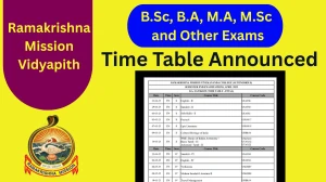 Ramakrishna Mission Vidyapith Time Table 2025 Announced @ rkmvc.ac.in Details Here