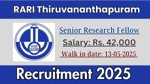 RARI Thiruvananthapuram Senior Research Fellow Recruitment 2025 – Walk in for 02 Posts RARI Thiruvananthapuram Senior Research Fellow Recruitment 2025 – Walk in for 02 Posts