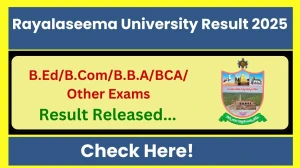 Rayalaseema University Result 2025 Released at ruk.ac.in Direct Link to Download 1st, 4th, 5th Semester Result