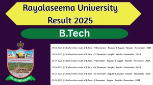 Rayalaseema University Result 2025 Released at ruk.ac.in Direct Link to Download 2nd to 7th Semester Result