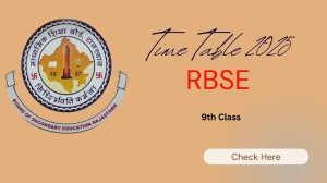 RBSE 9th Class Time Table 2025 Out rajeduboard.rajasthan.gov.in Check Time Table Here