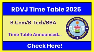 RDVJ Time Table 2025 Announced @ rdunijbpin.org Details Here RDVJ Time Table 2025 Announced @ rdunijbpin.org Details Here