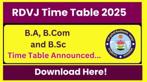 RDVJ Time Table 2025 Declared @ rdunijbpin.org Details Here