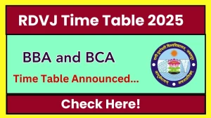 RDVJ Time Table 2025 Released @ rdunijbpin.org Details Here
